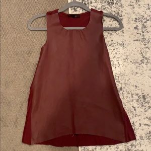 Maroon Leather Tank